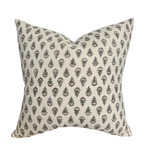 Daphne | Cream Floral Handblock Pillow Cover