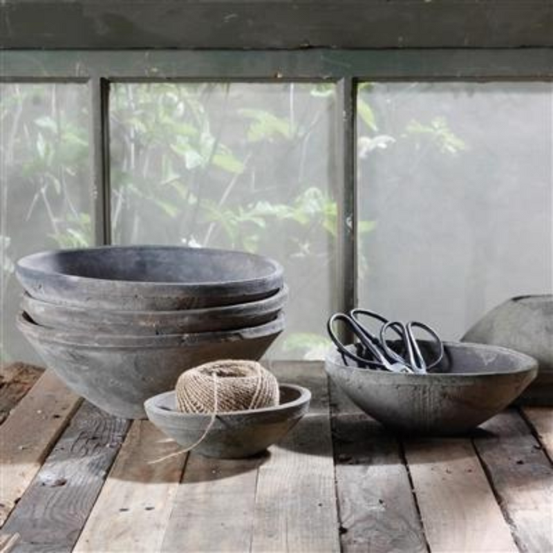 Gray Moss Terracotta Bowl