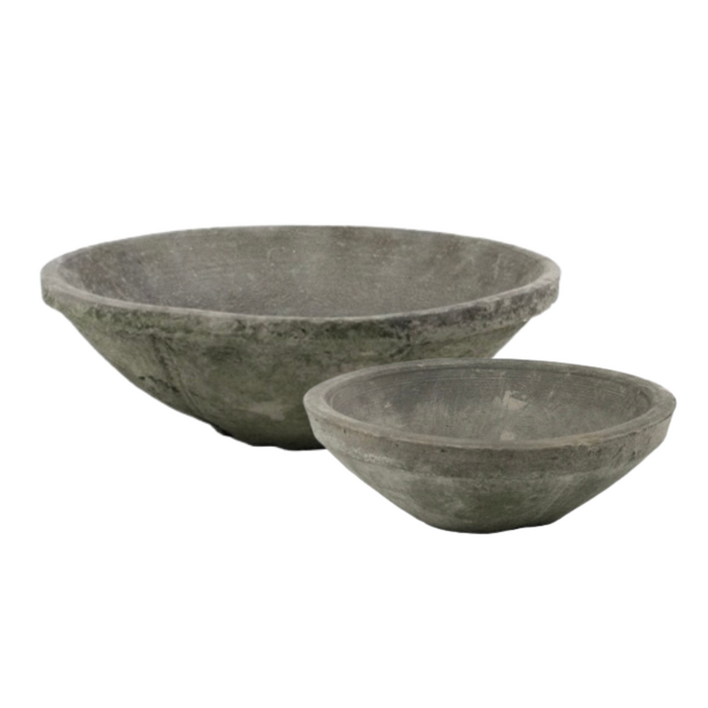 Gray Moss Terracotta Bowl