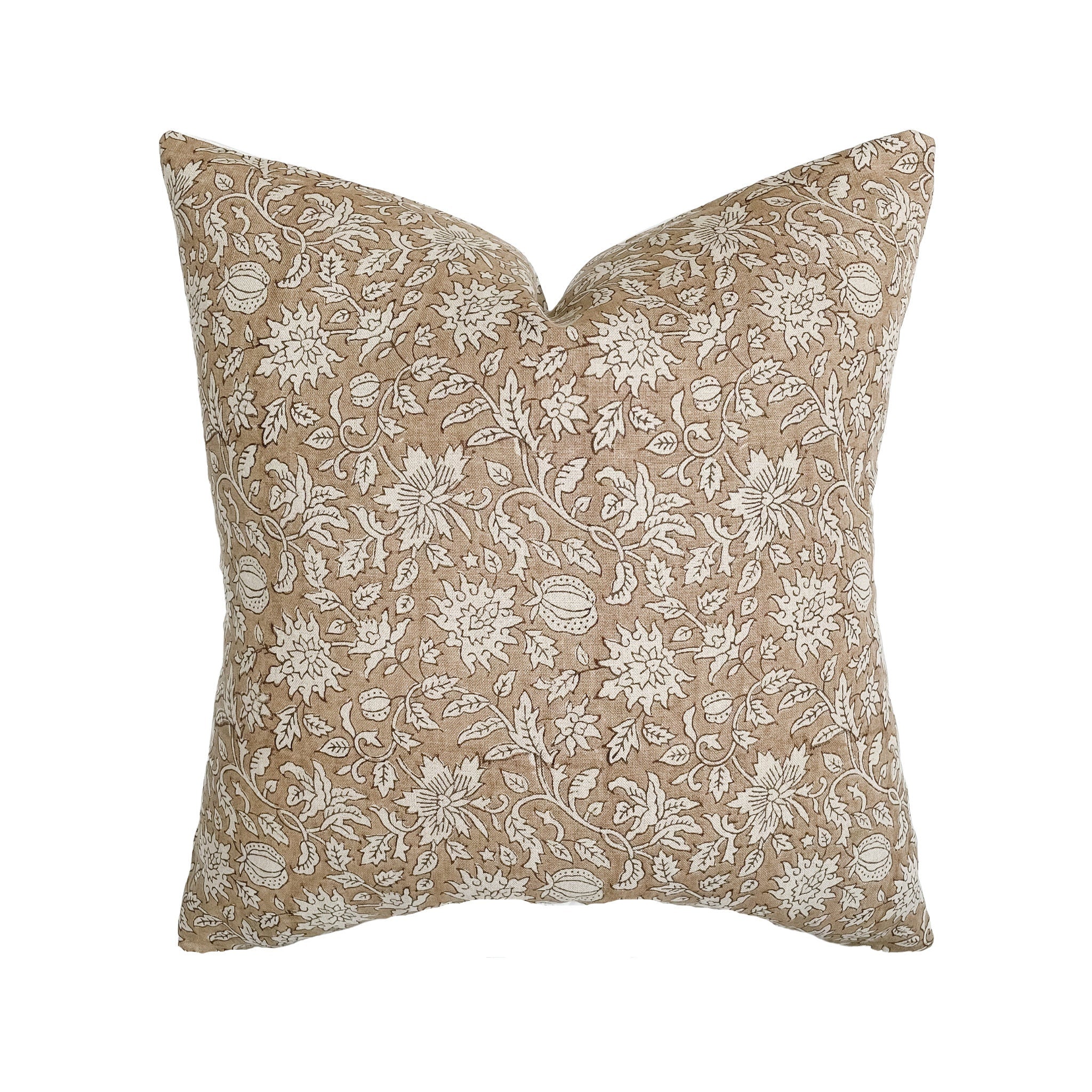Beige Floral Pillow Cover, Fall Pillow Cover 18x18, Modern Floral Pillow  Covers, Neutral Throw Pillow Cover, Farmhouse Throw Pillow Cover